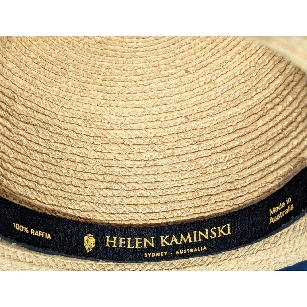 Helen Kaminski Iconic Newport Raffia Braid Hat Beige